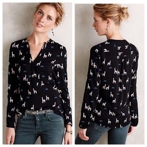 Anthropologie | Llama print button-down by Maeve